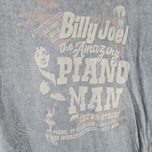 Billy Joel Shirt Mens XL Blue The Amazing Piano Man Concert Graphic Lane Seven